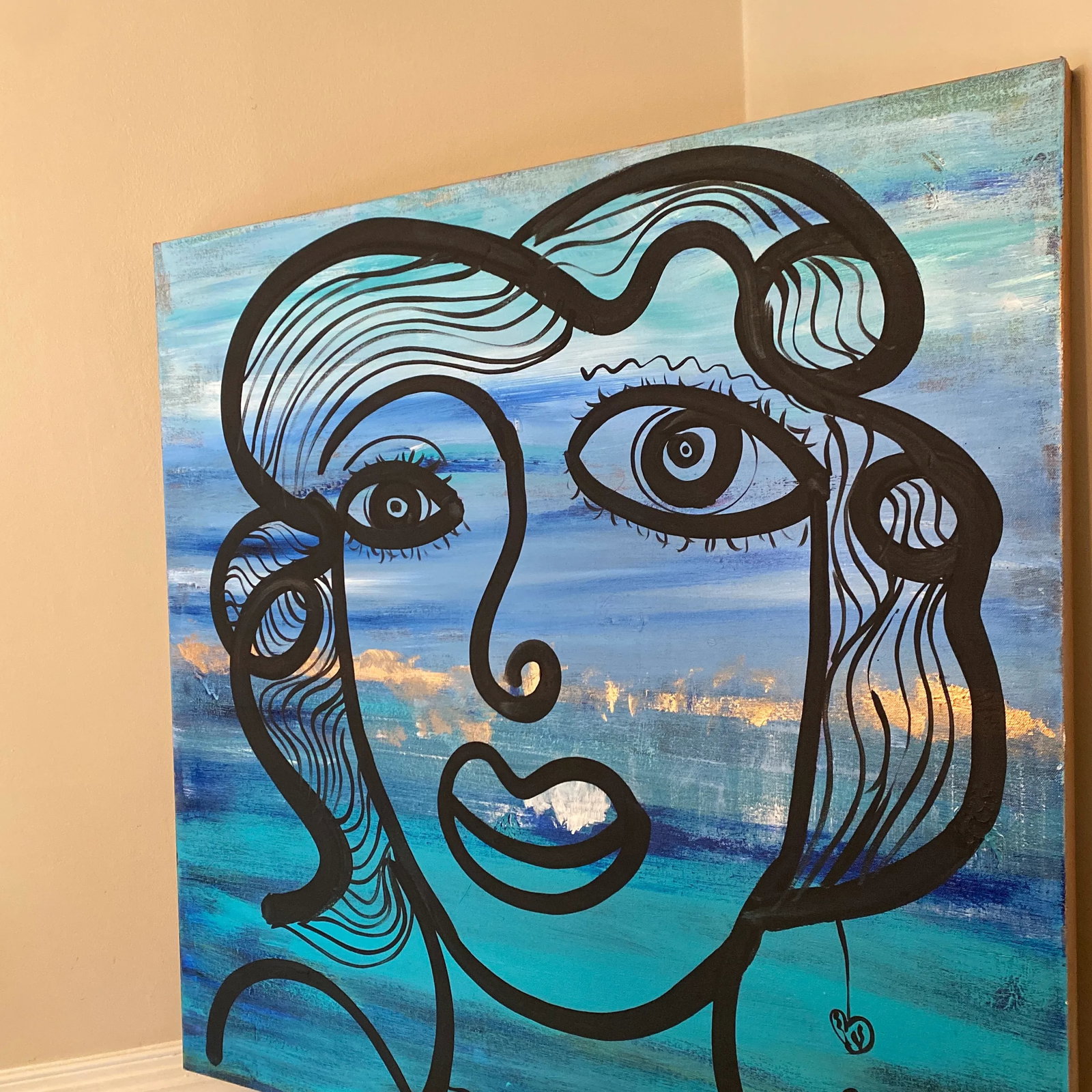 Original Peter Keil Abstract Painting on Canvas - 4