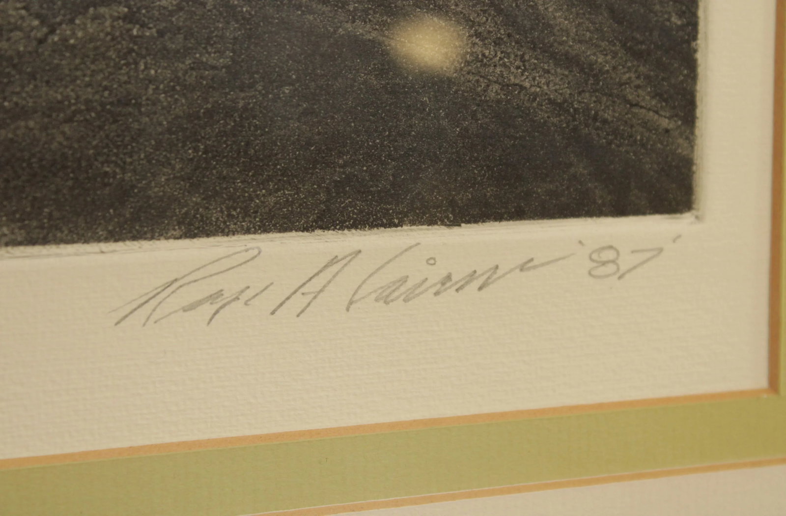Vintage Roger Cairns 'Unami One' Landscape Etching, Custom Framed - 8