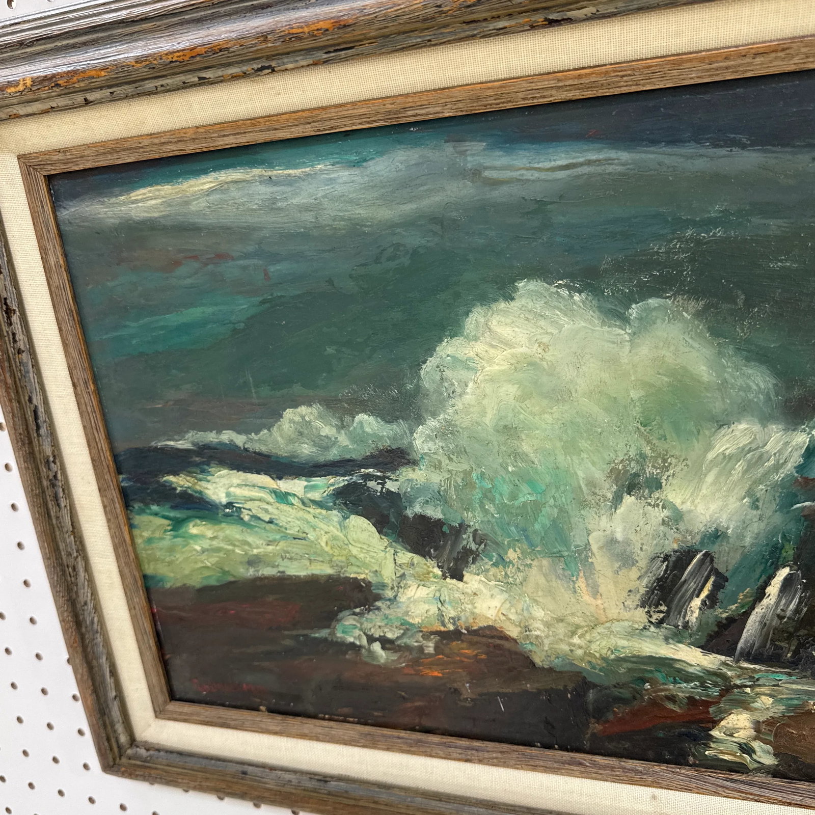 1970s Vintage Seascape Oil Painting on Canvas ~ Framed & Signed - 4