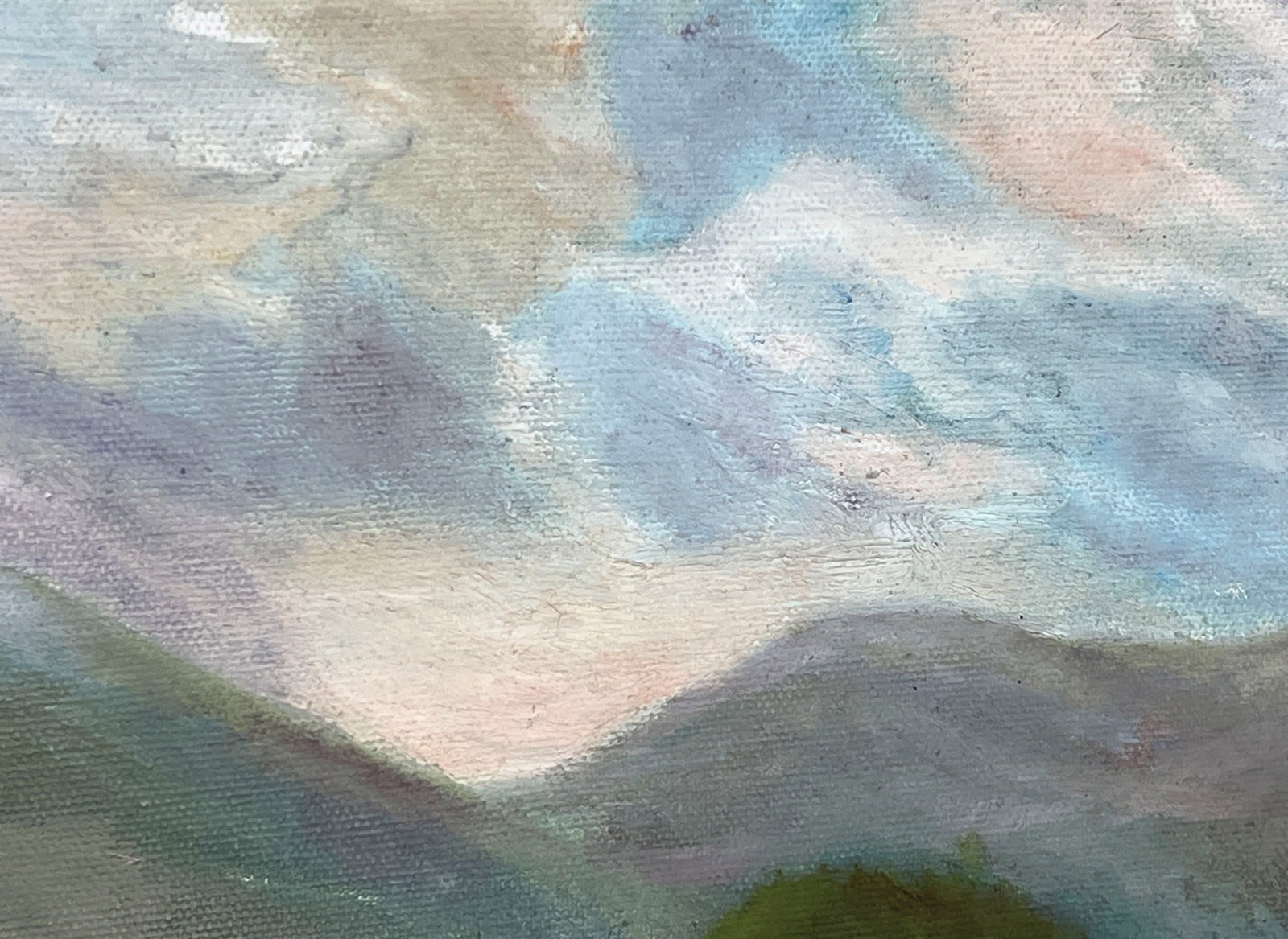 Vintage Oil on Canvas Wooded Landscape Painting Signed j.e. Clark - 5