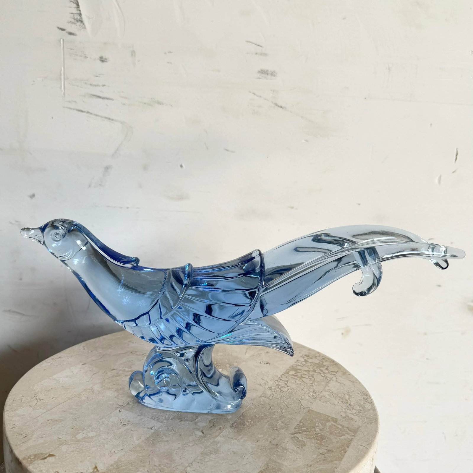 Chinese Glass Pheasant Bird Sculpture - 7