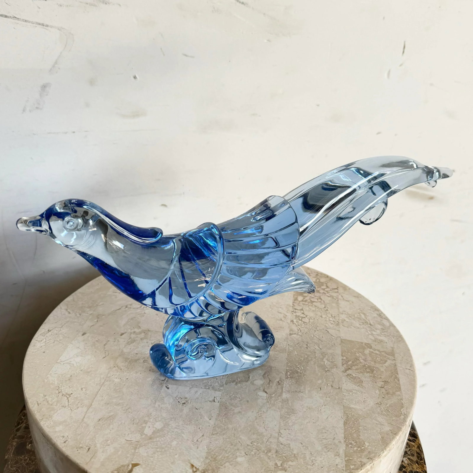 Chinese Glass Pheasant Bird Sculpture - 8
