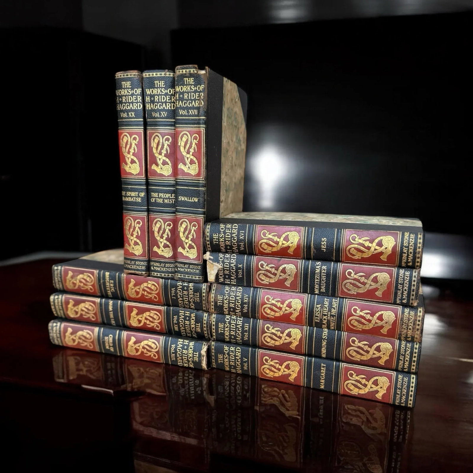 Antique Hardcover Books-Set of 11 the Works of H Rider Haggard - 5