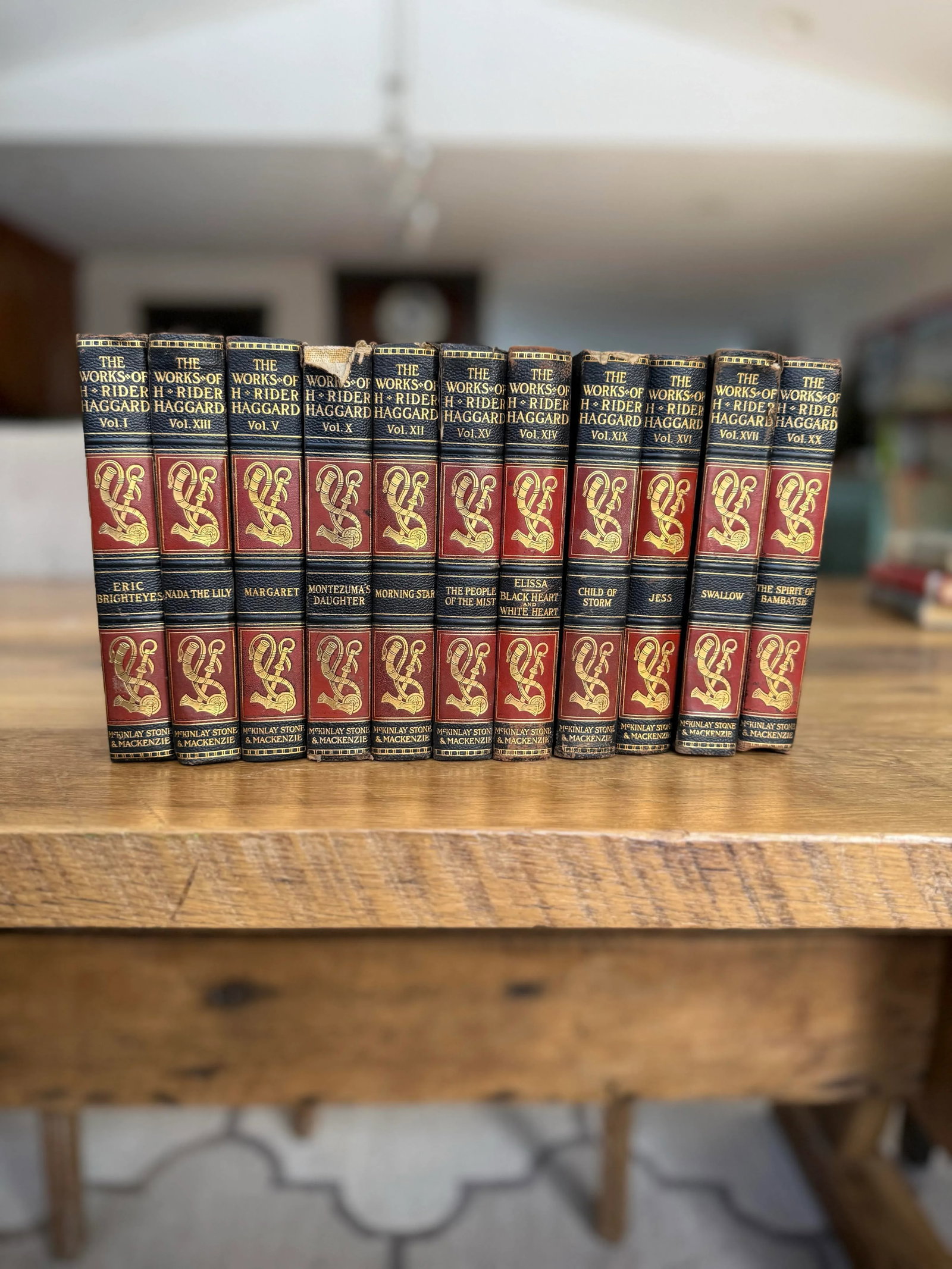 Antique Hardcover Books-Set of 11 the Works of H Rider Haggard - 7