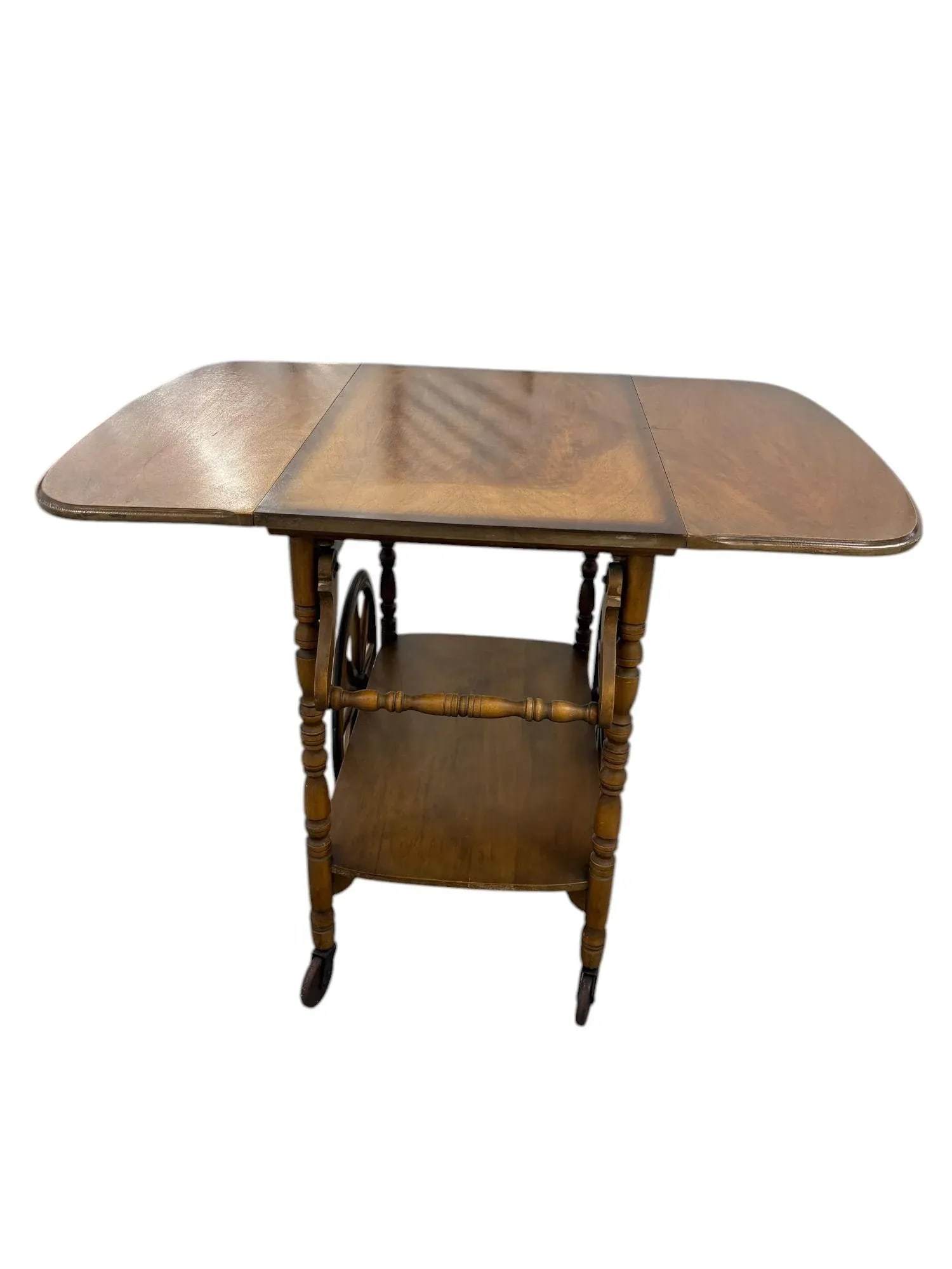 Bar Tea Cart With Glass Tray - 3