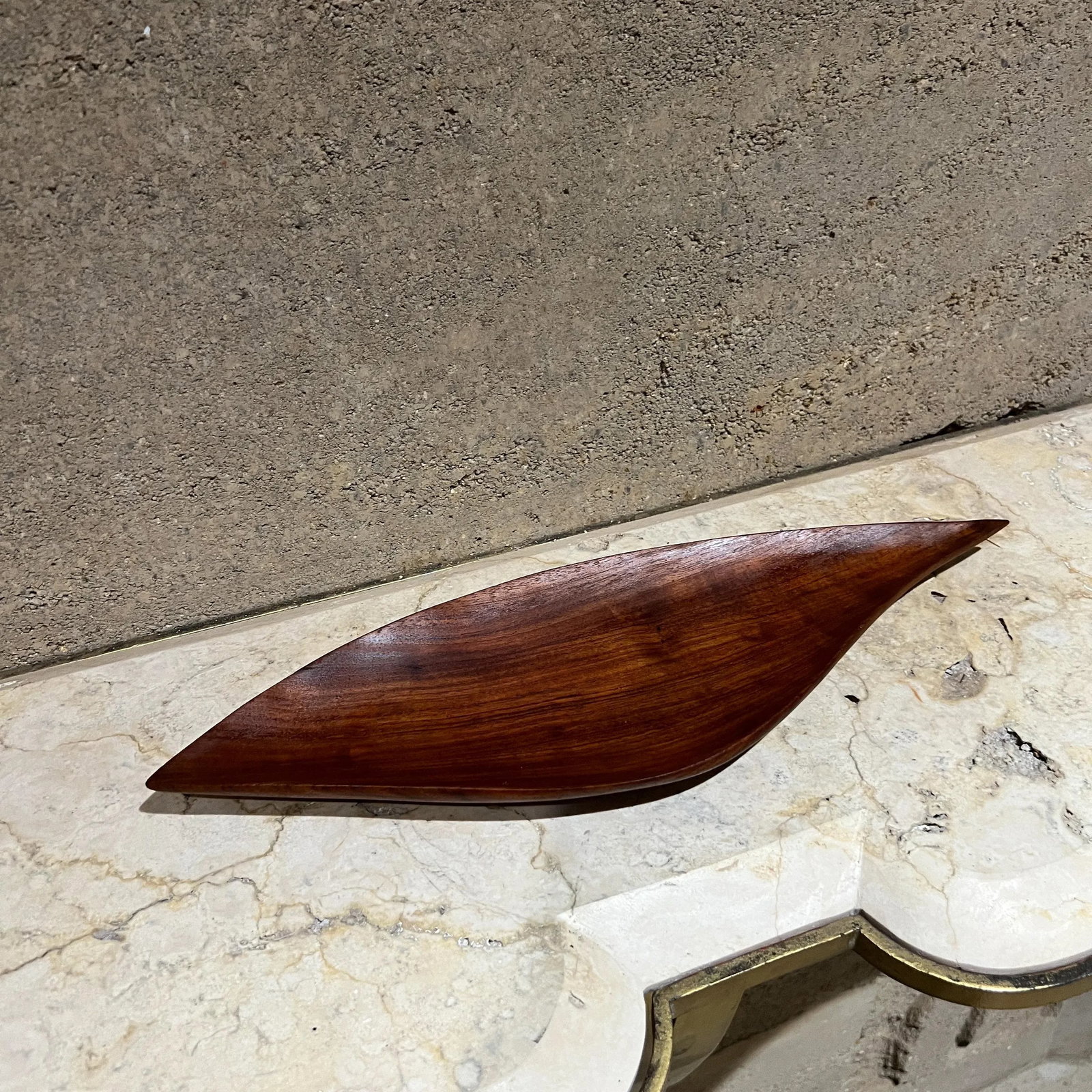1970s Haitian Tropical Mahogany Sculptural Tray - 12