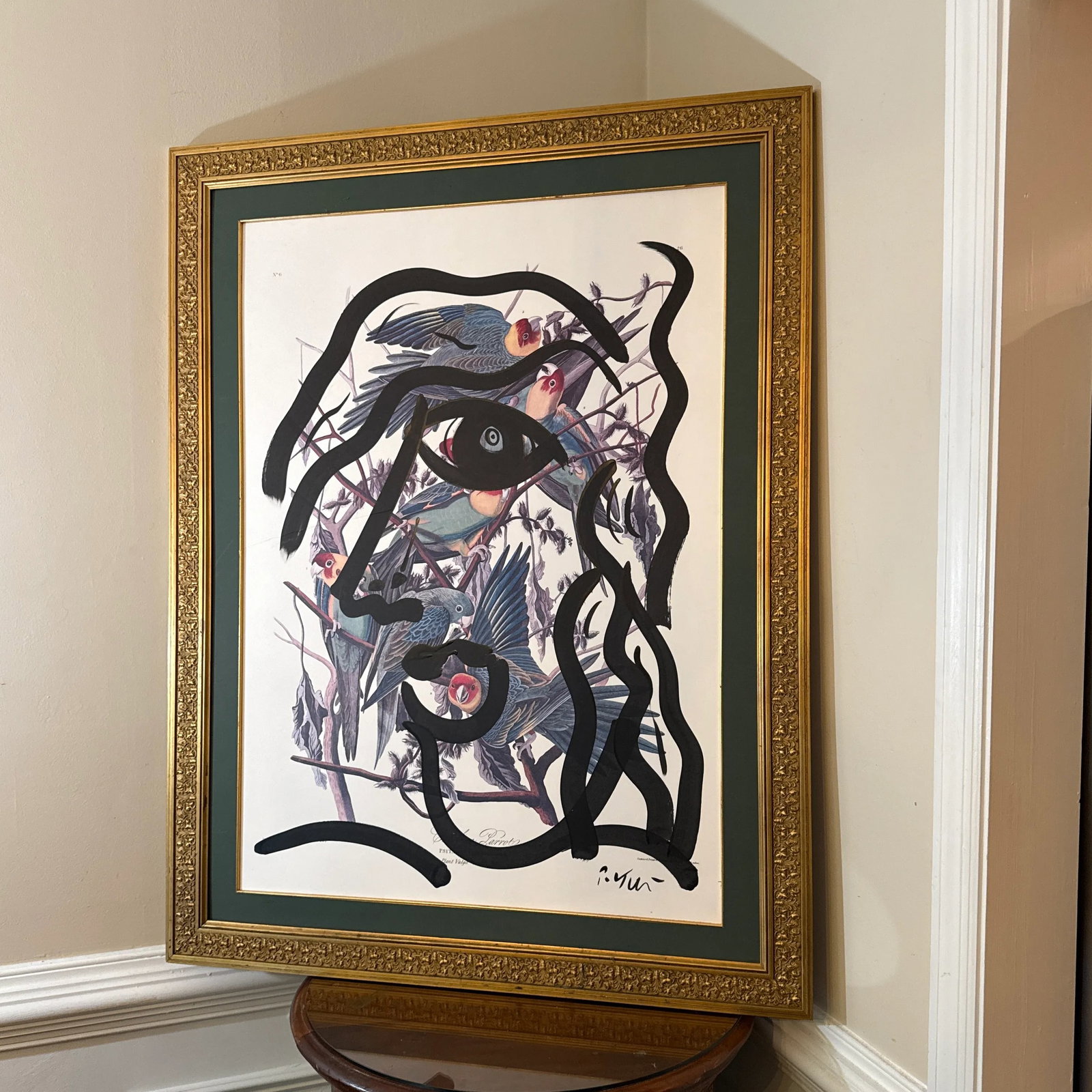1970s Peter Keil Contemporary Original Black & White Abstract Portrait Painting, Framed - 10