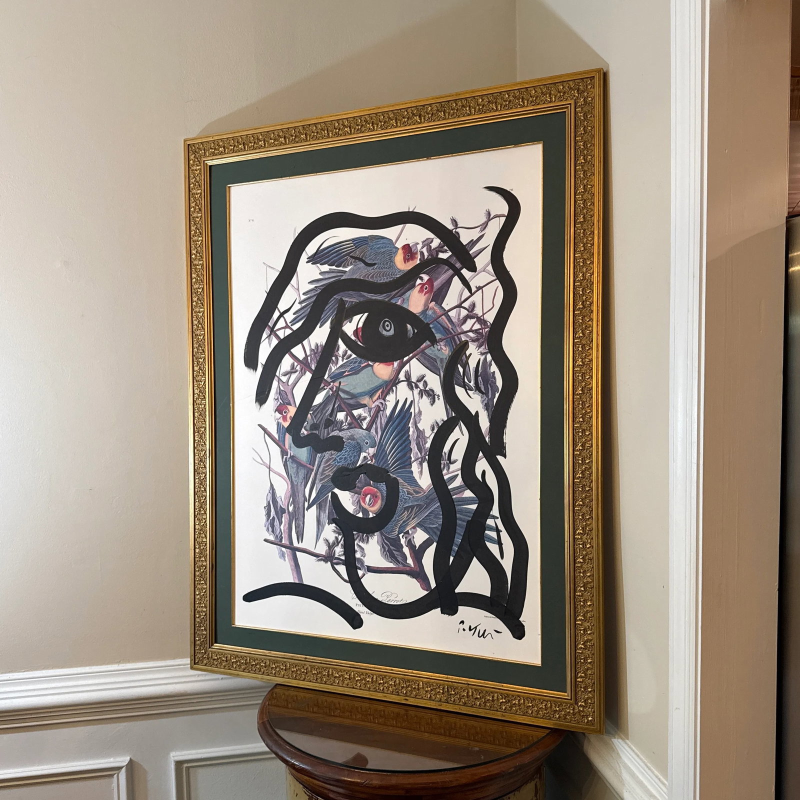 1970s Peter Keil Contemporary Original Black & White Abstract Portrait Painting, Framed - 3
