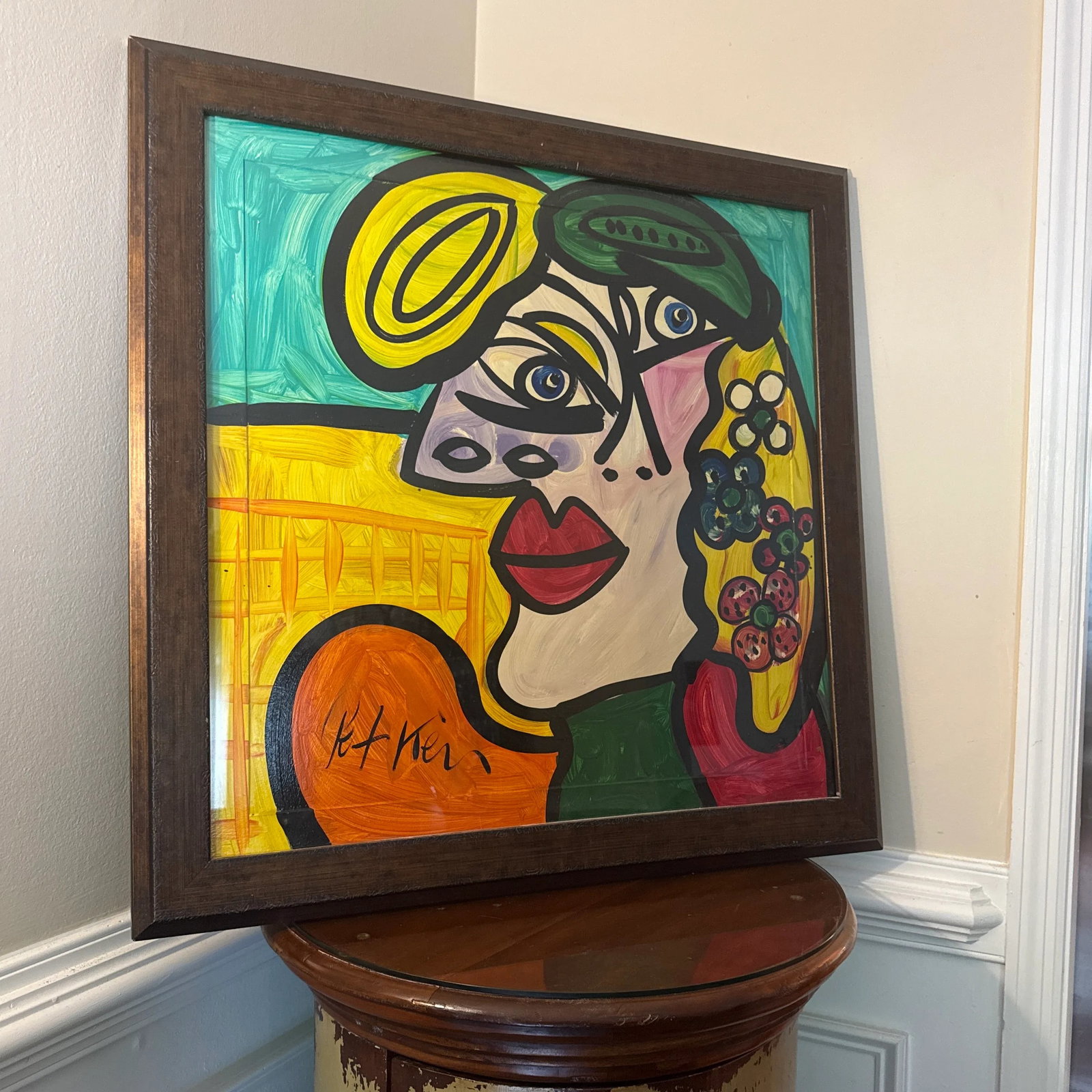 1970s Abstract Peter Keil Original Framed Painting - 2
