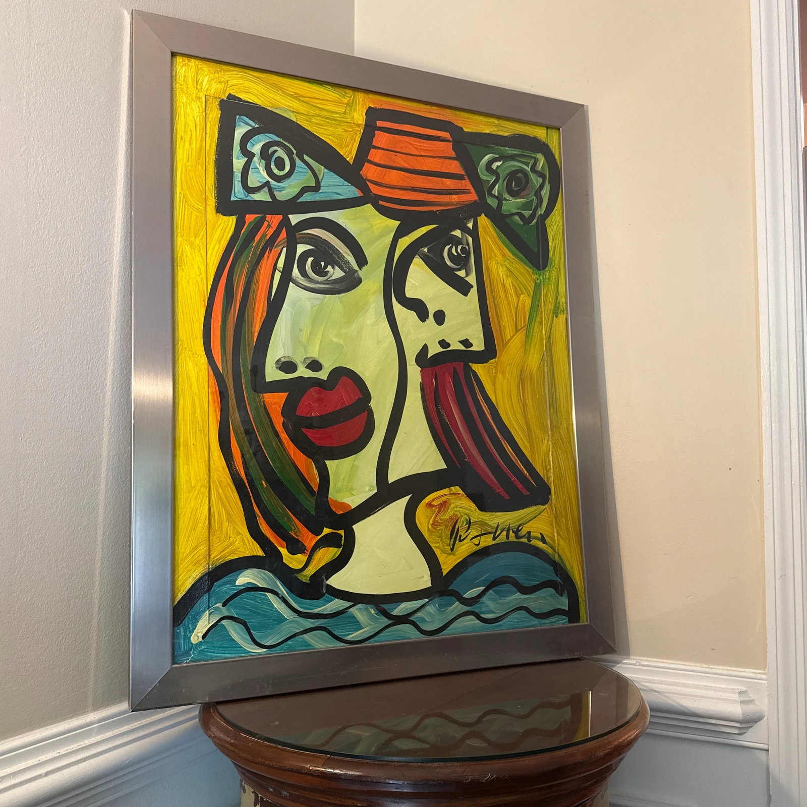 1970s Abstract Peter Keil Original Oil on Foam Board Framed Painting - 2