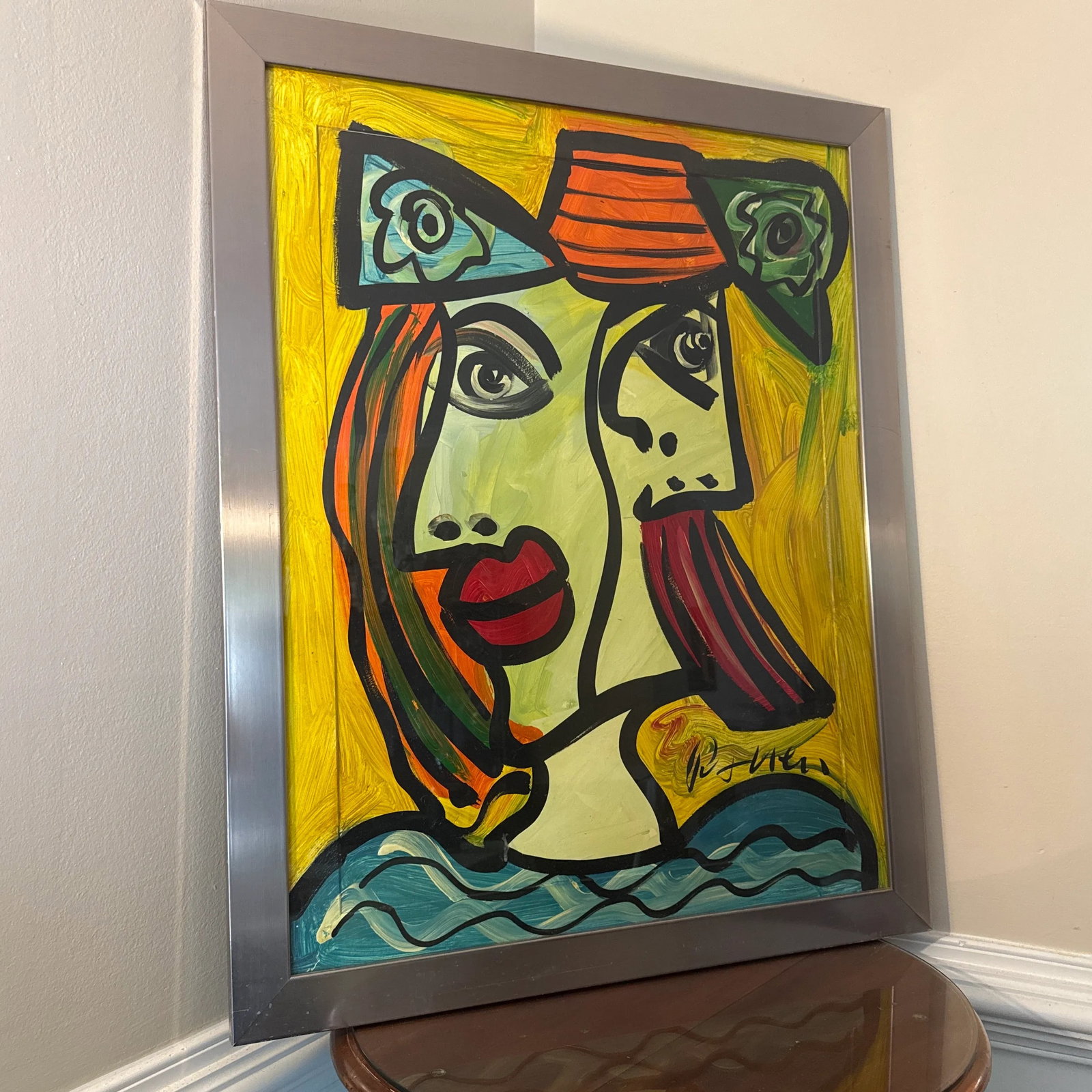 1970s Abstract Peter Keil Original Oil on Foam Board Framed Painting - 3