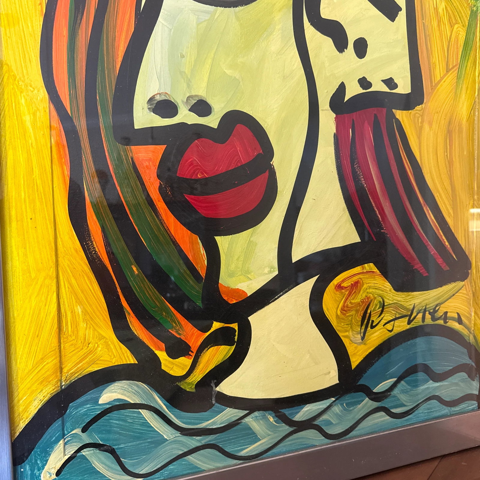 1970s Abstract Peter Keil Original Oil on Foam Board Framed Painting - 5