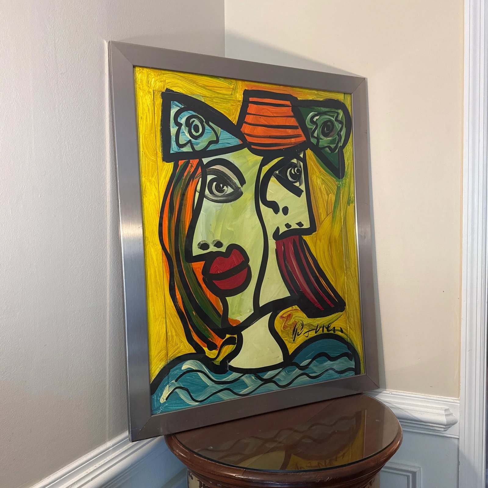1970s Abstract Peter Keil Original Oil on Foam Board Framed Painting - 7
