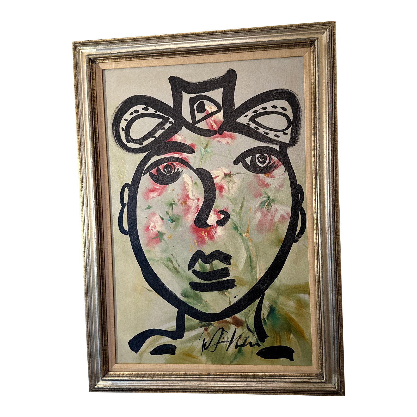 Peter Keil Original Abstract Portrait Painting, Framed: Fantastic original painting by Listed world renowned artist Peter Robert Keil (born 1942 Germany) Peter has self proclaimed to be the last of the living legend artists working in his career with great