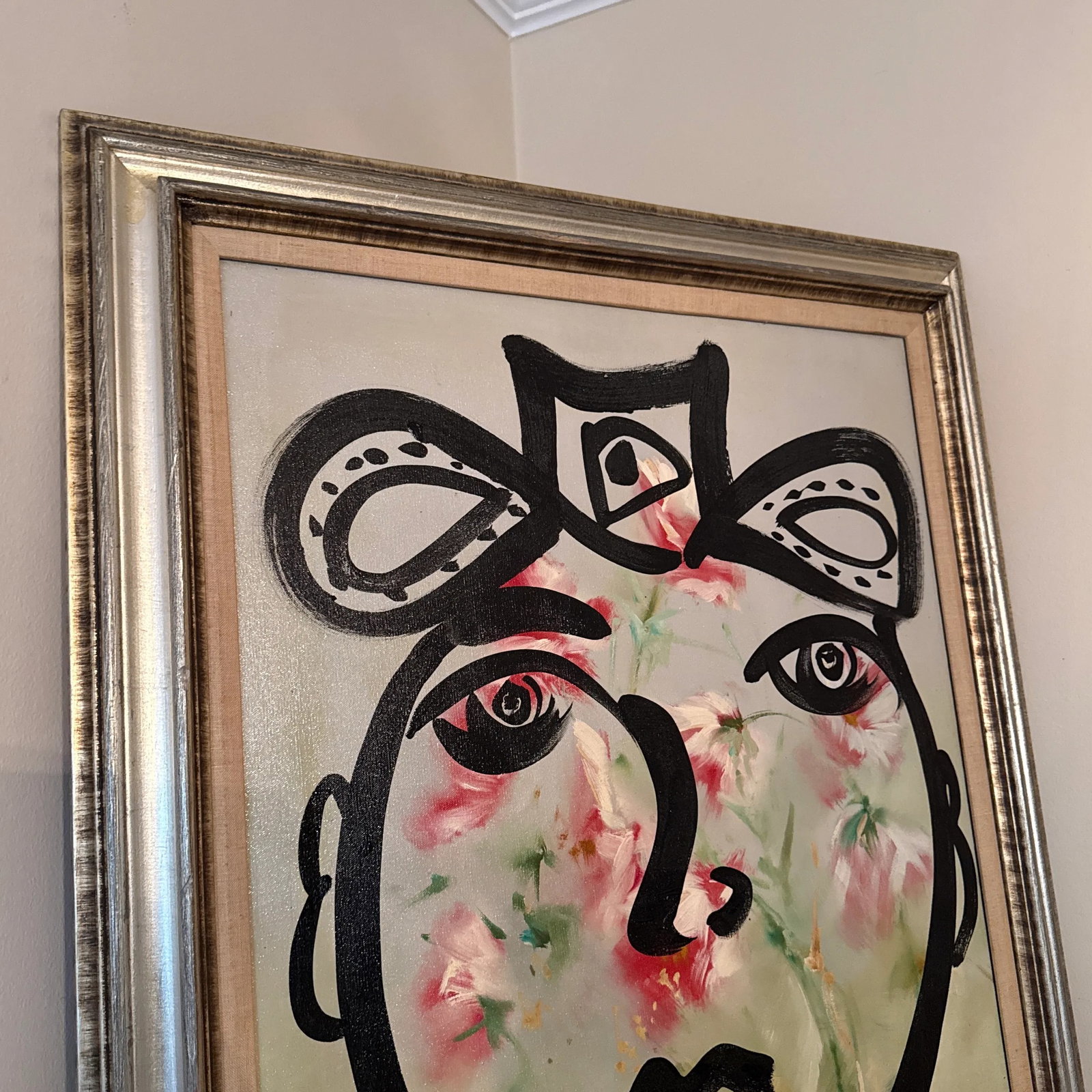Peter Keil Original Abstract Portrait Painting, Framed - 5