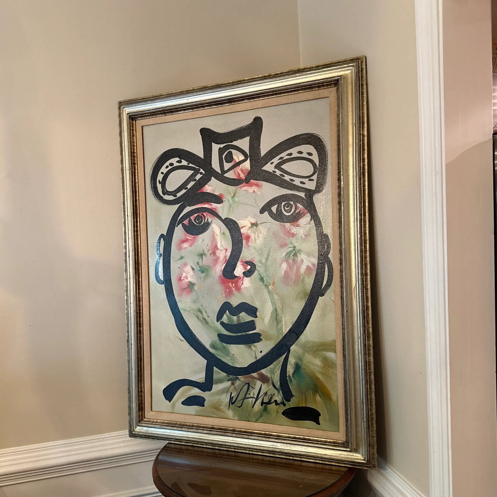 Peter Keil Original Abstract Portrait Painting, Framed - 6