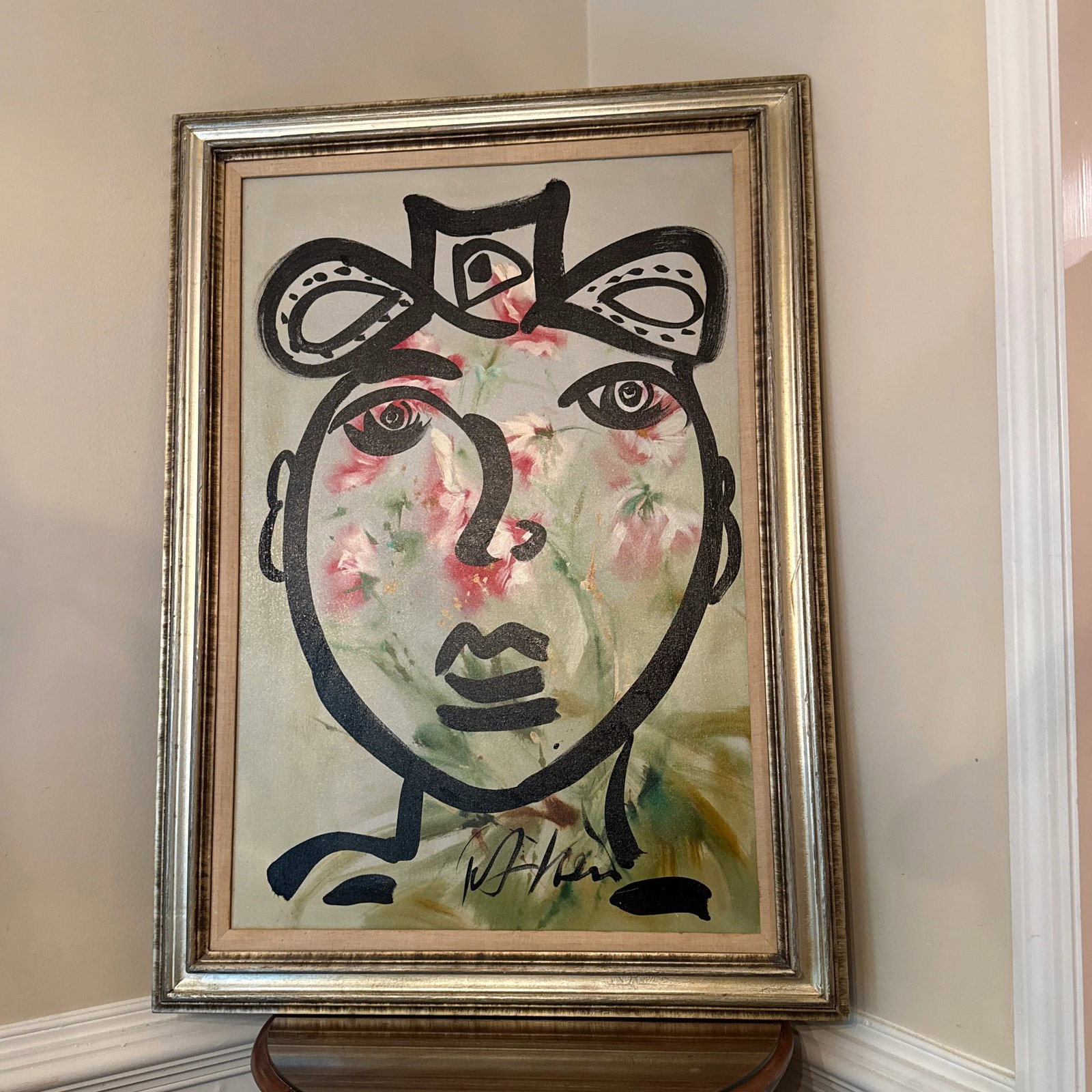 Peter Keil Original Abstract Portrait Painting, Framed - 7