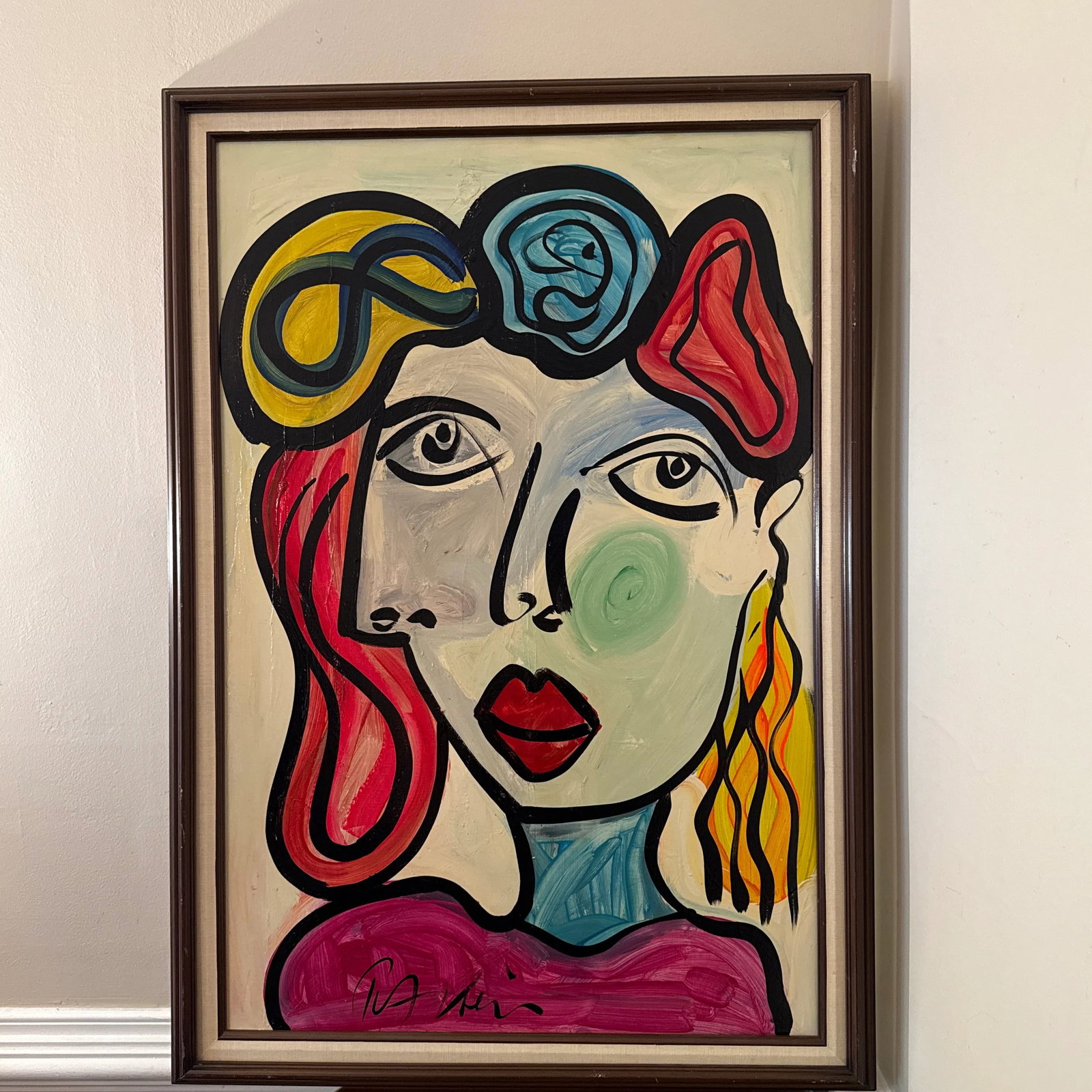 Vintage Abstract Painting by Peter Keil, Framed - 2