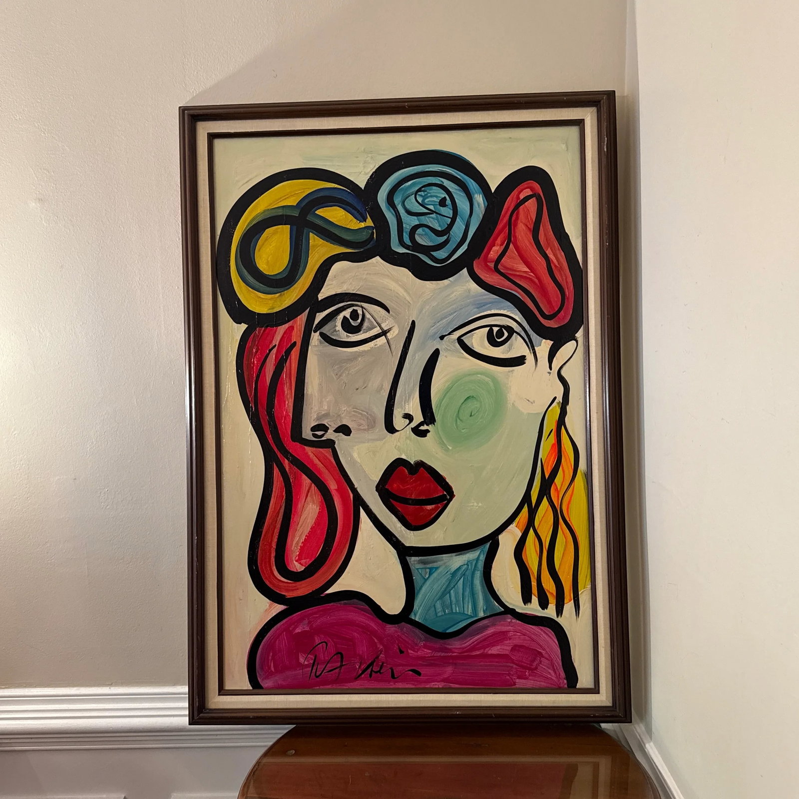 Vintage Abstract Painting by Peter Keil, Framed - 3