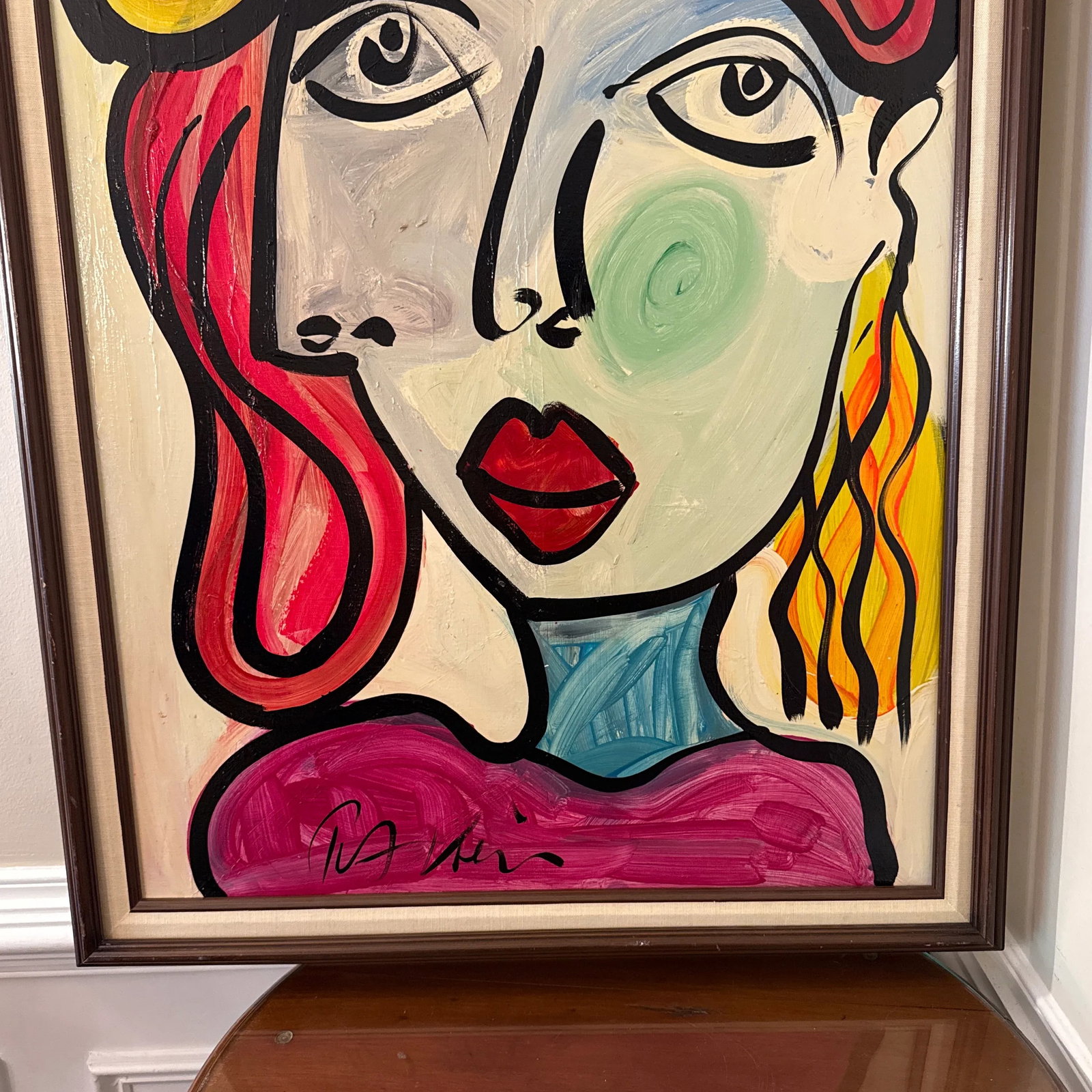 Vintage Abstract Painting by Peter Keil, Framed - 4