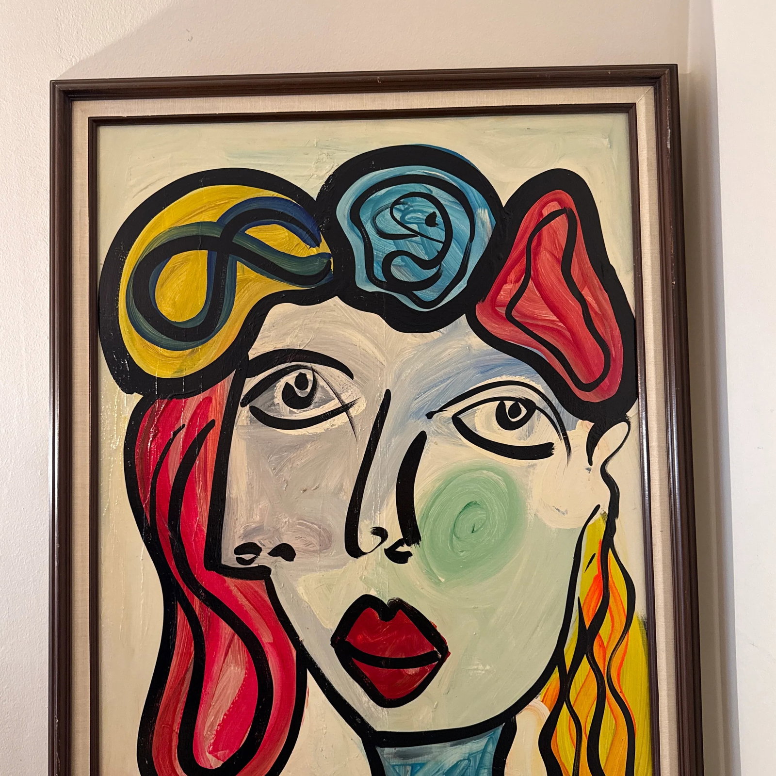 Vintage Abstract Painting by Peter Keil, Framed - 5