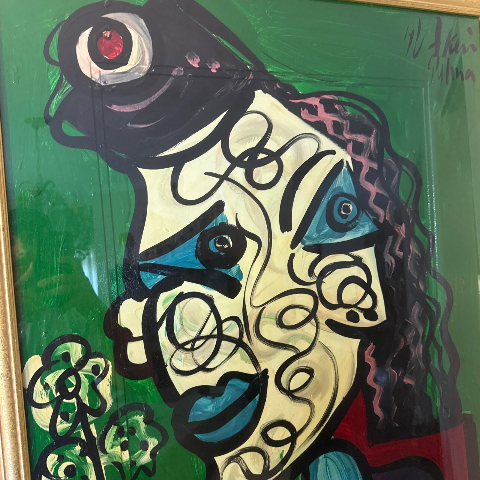1960s Early Peter Keil Abstract Cubist Palma Painting on Board ~ Framed - 6