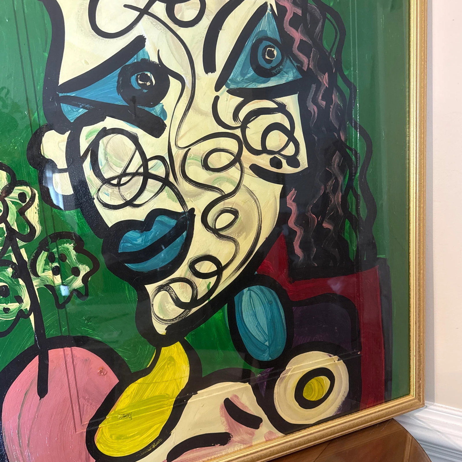 1960s Early Peter Keil Abstract Cubist Palma Painting on Board ~ Framed - 7