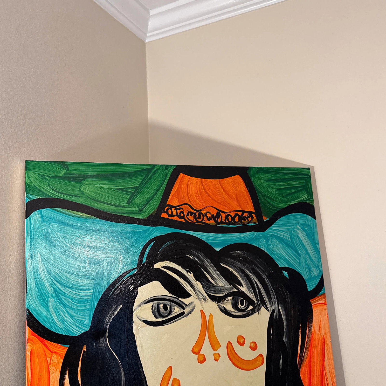 1970s Peter Keil Abstract Colorful Female Portrait Painting - 5