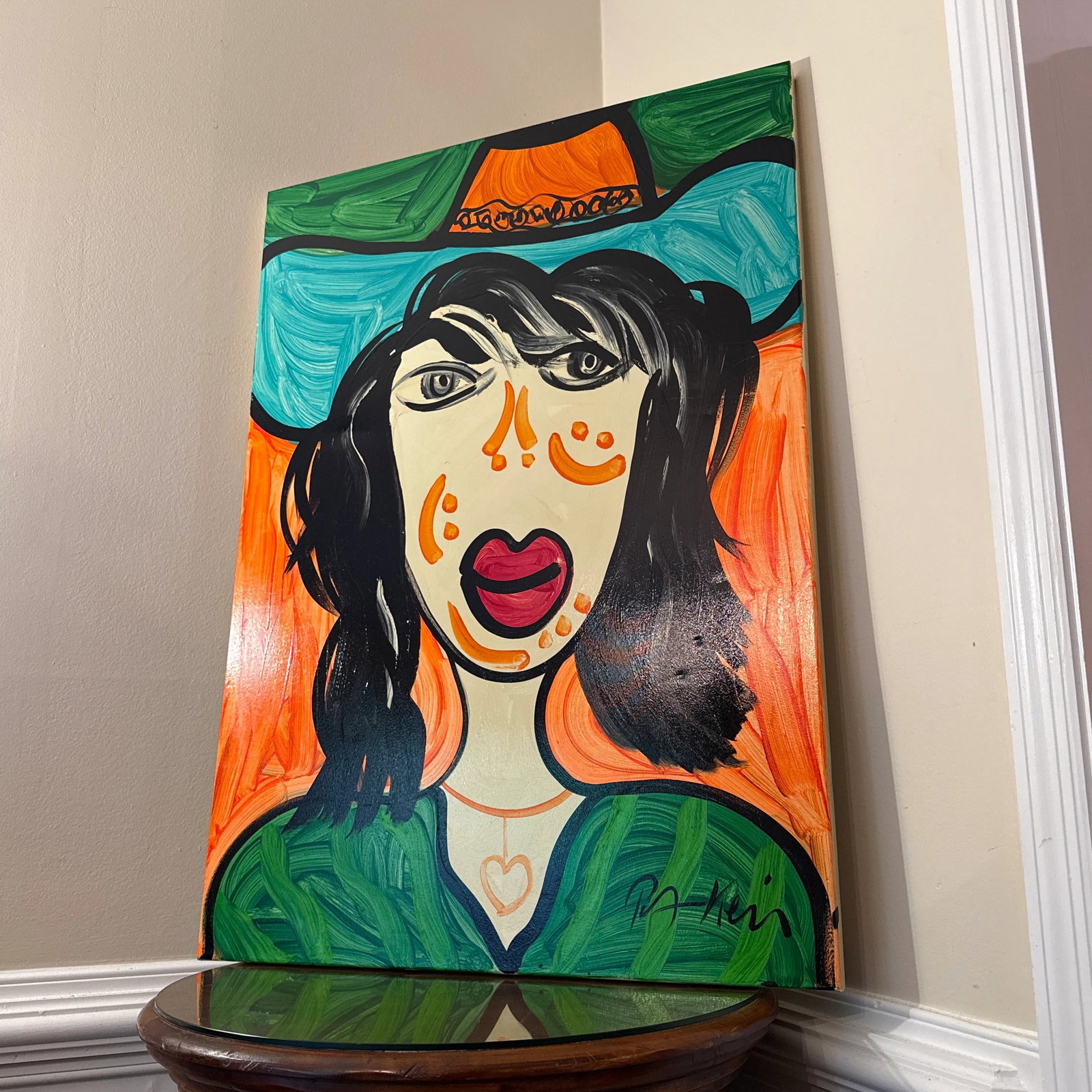 1970s Peter Keil Abstract Colorful Female Portrait Painting - 6