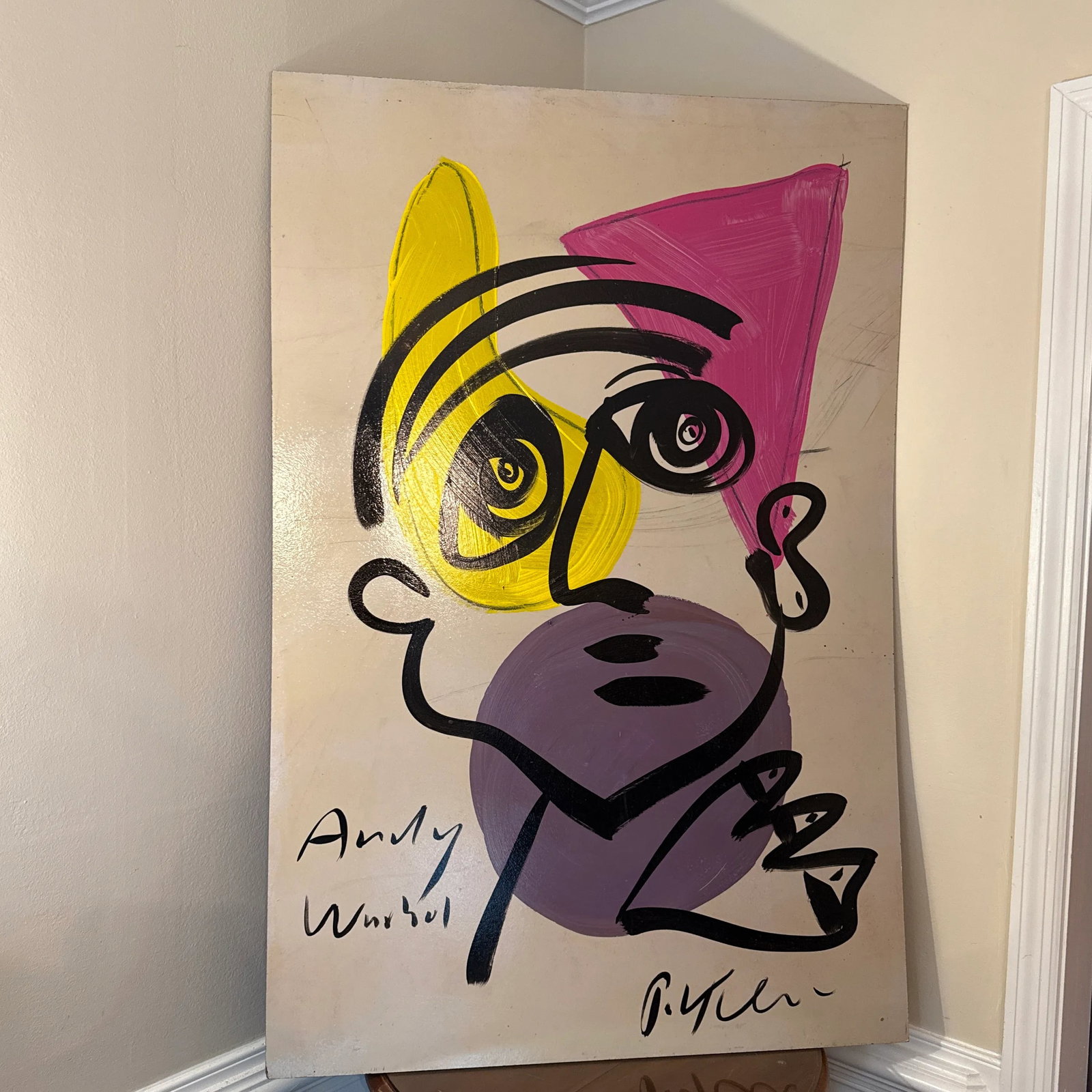 1970 Vintage Peter Keil Abstract Painting on Board - 2