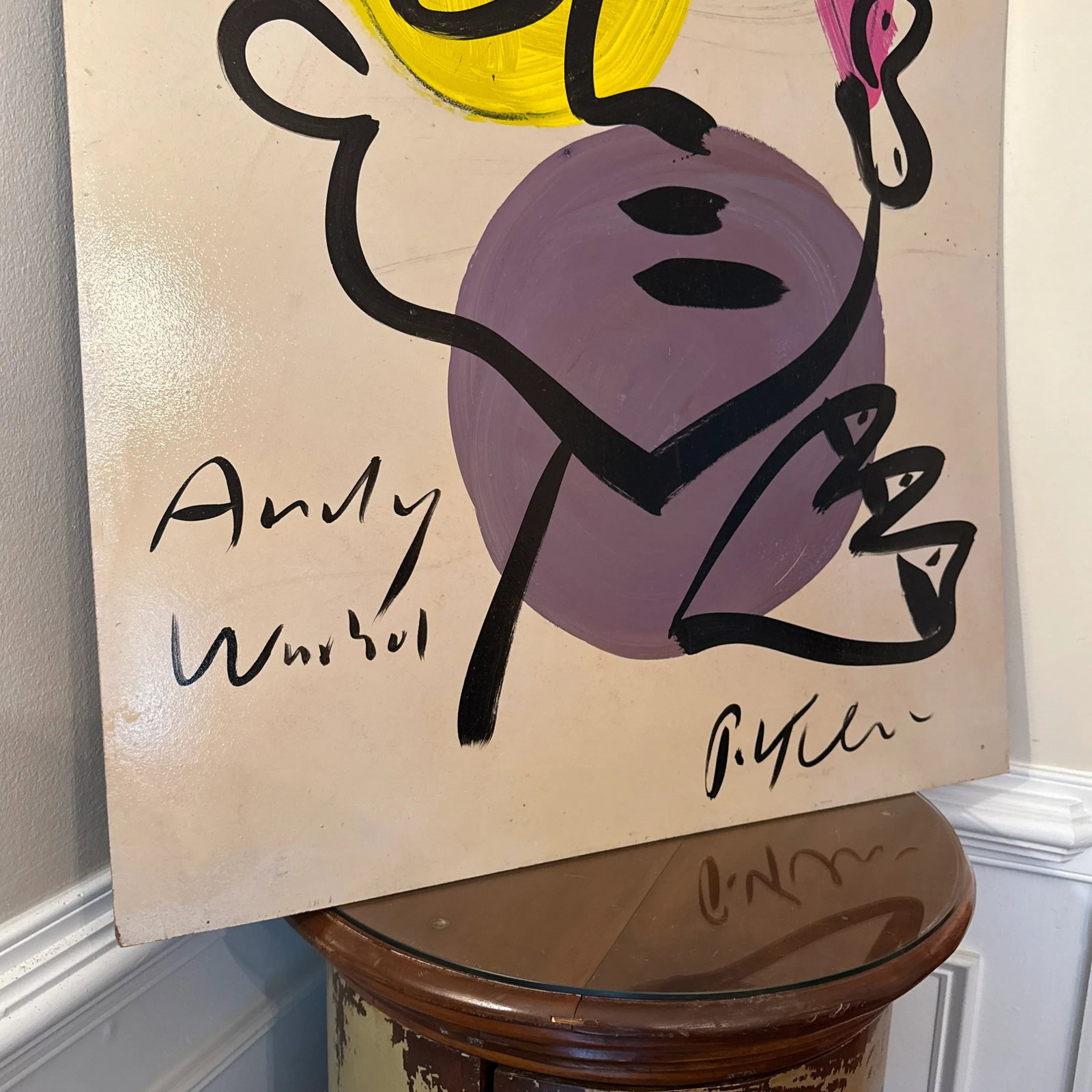 1970 Vintage Peter Keil Abstract Painting on Board - 3