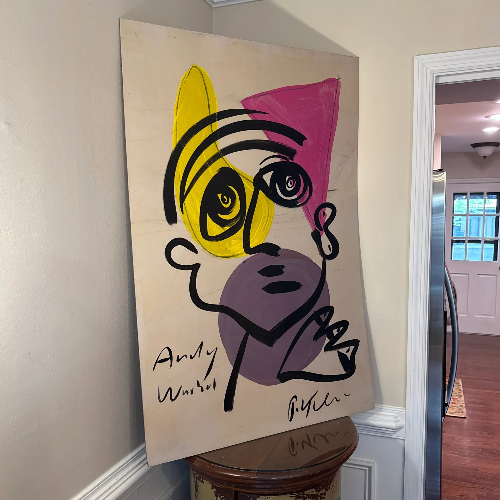 1970 Vintage Peter Keil Abstract Painting on Board - 6