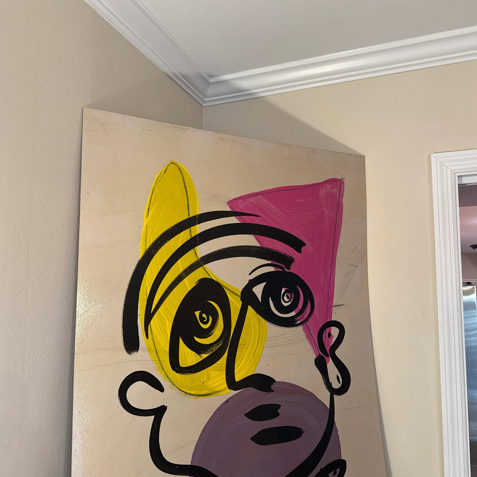 1970 Vintage Peter Keil Abstract Painting on Board - 8