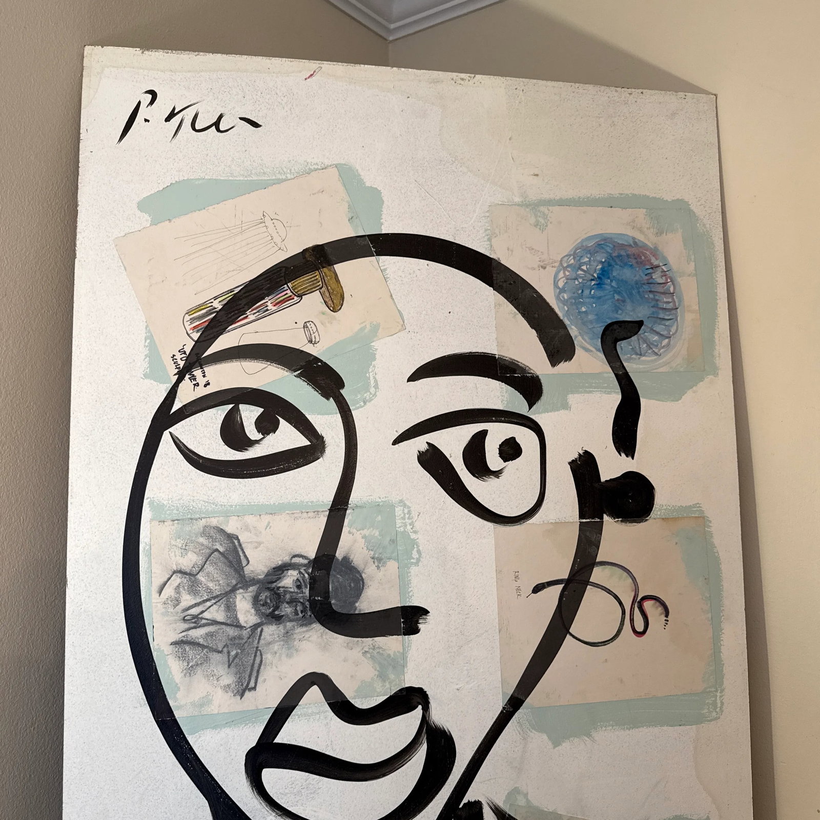 1970s Acrylic Collage on Board by Peter Keil - 3