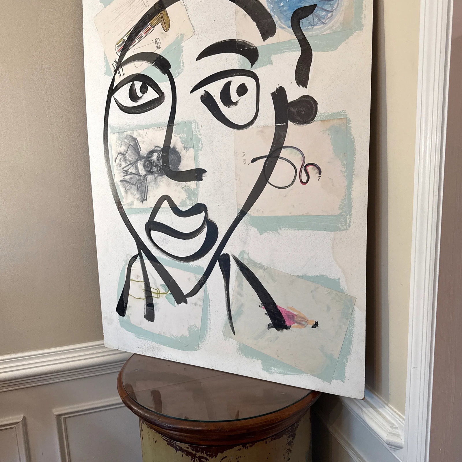1970s Acrylic Collage on Board by Peter Keil - 7