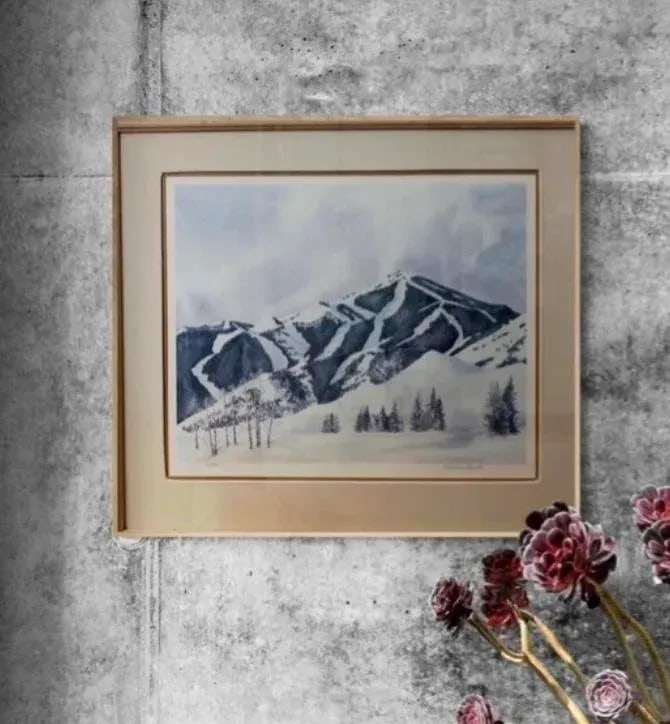 1981 Limited Edition Mountain Print by Marjolaine Renfro (Idaho Artist) - 5