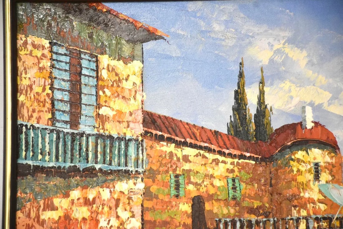 Signed Rossini Landscape Oil on Canvas Painting - 3