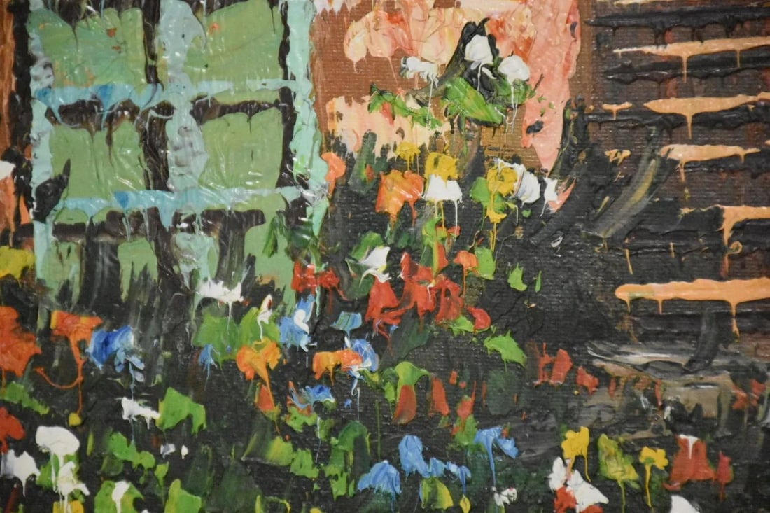 Signed Rossini Landscape Oil on Canvas Painting - 5
