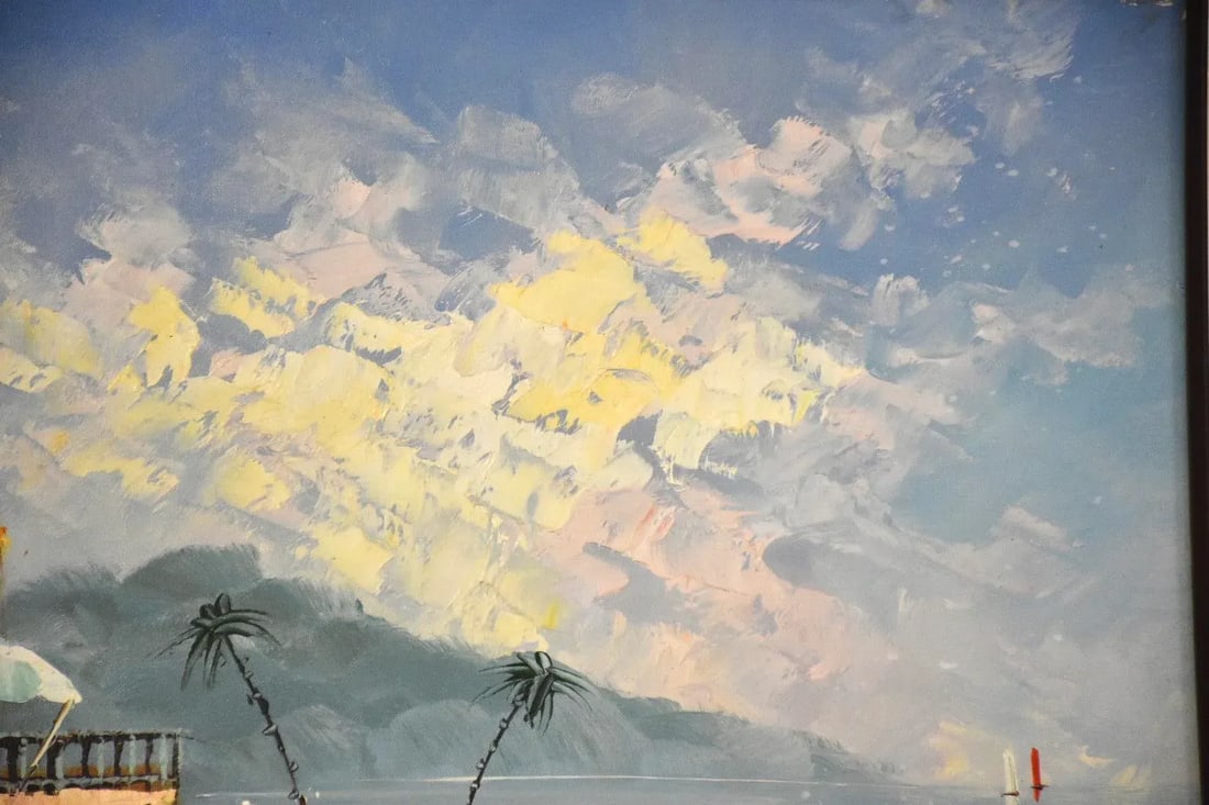 Signed Rossini Landscape Oil on Canvas Painting - 6