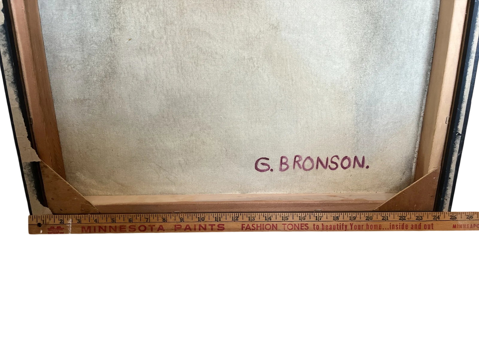 Mid 20th Century Vintage Mid-Century Expressionist Landscape Painting Signed G. Bronson, Framed - 6