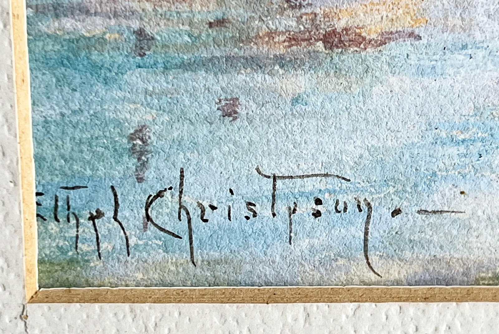 Antique Venetian Scene Watercolor Painting by Ethel Christison - 4