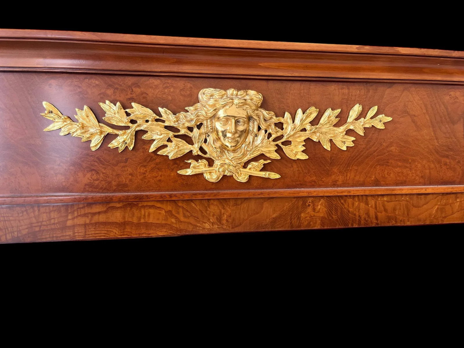 French Empire Style Ormolu Mounted Mahogany Rectangular Mirror Circa 1960 - 6