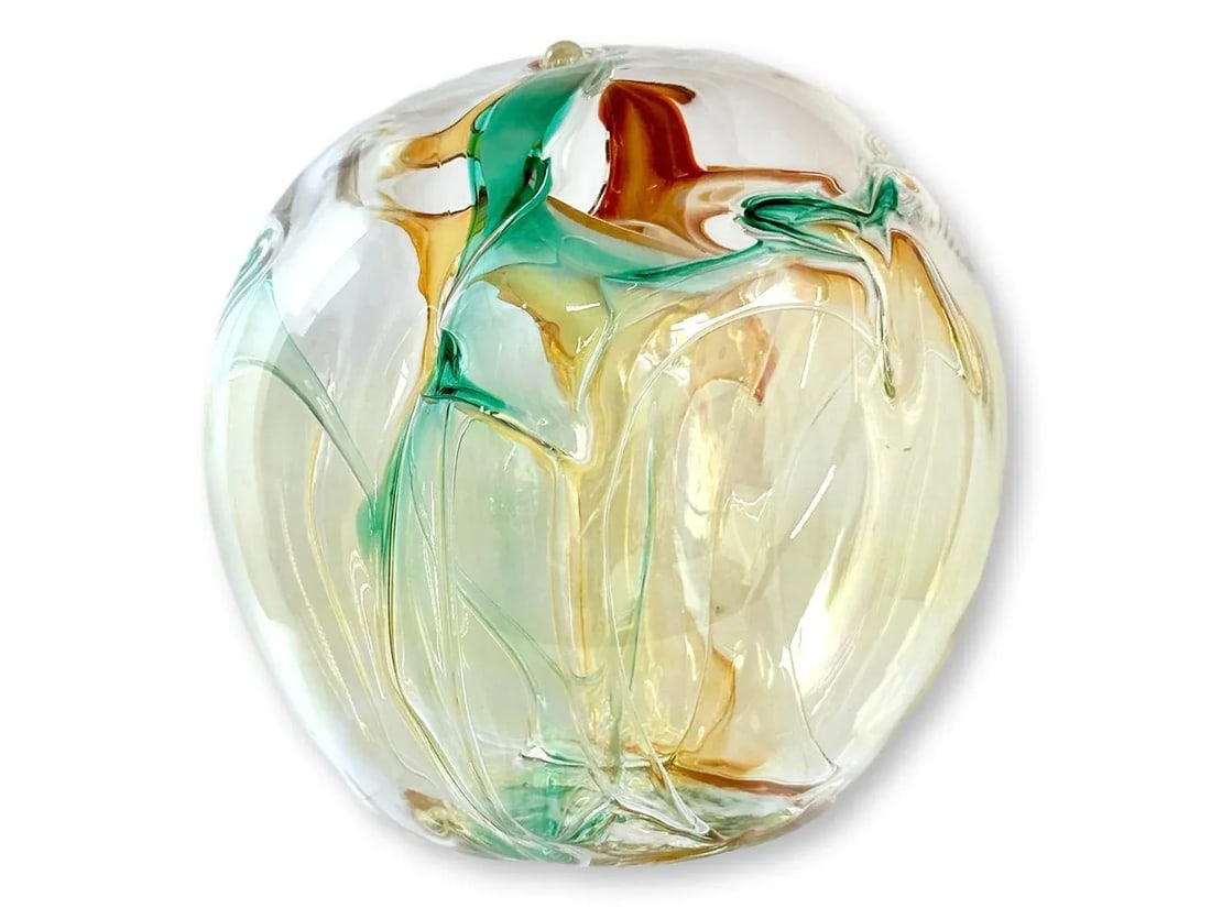 1996 Signed Peter Bramhall Large Glass Orb - 2