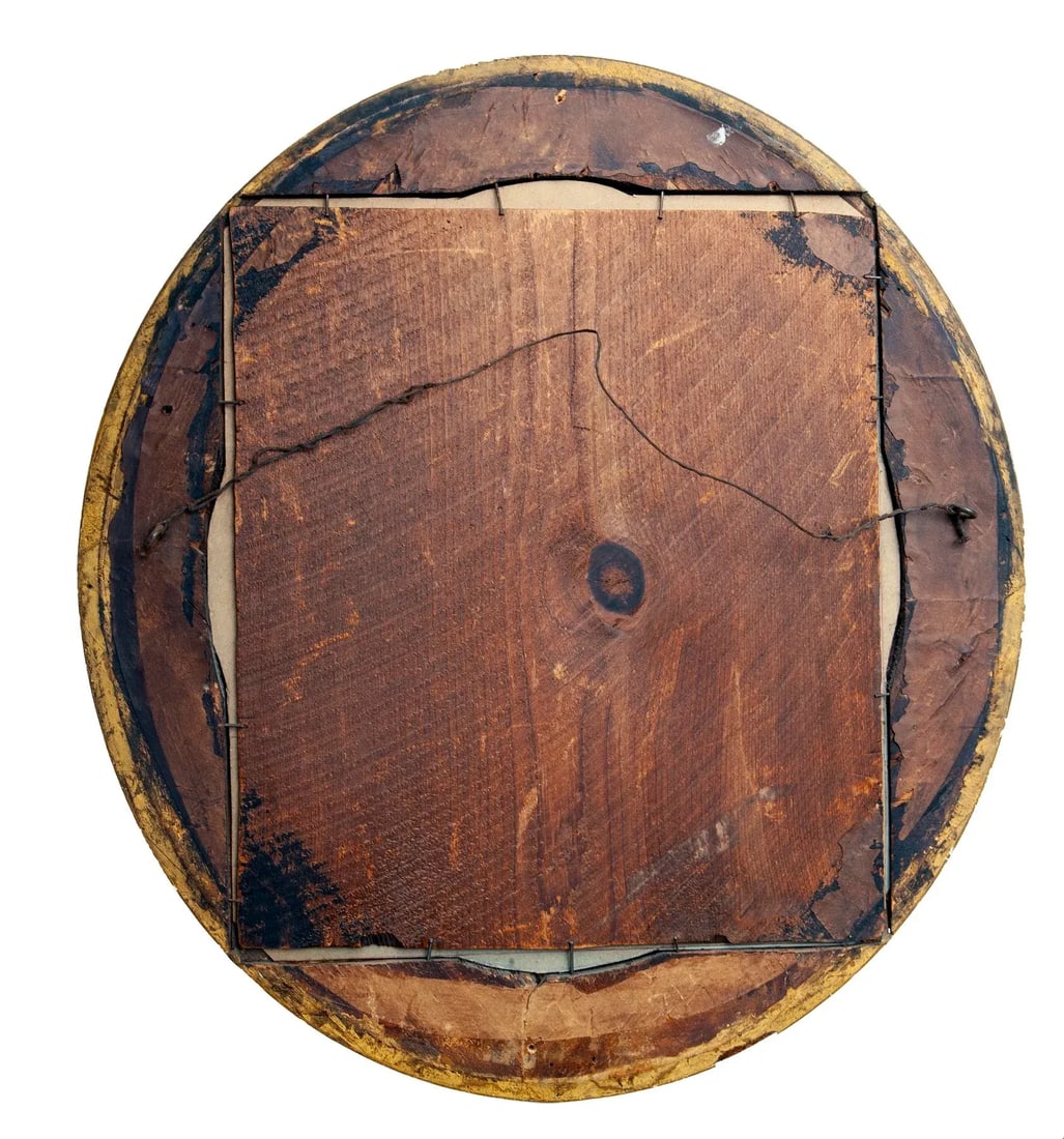 Late 19th Century Oval French Giltwood Wall Mirror - 8