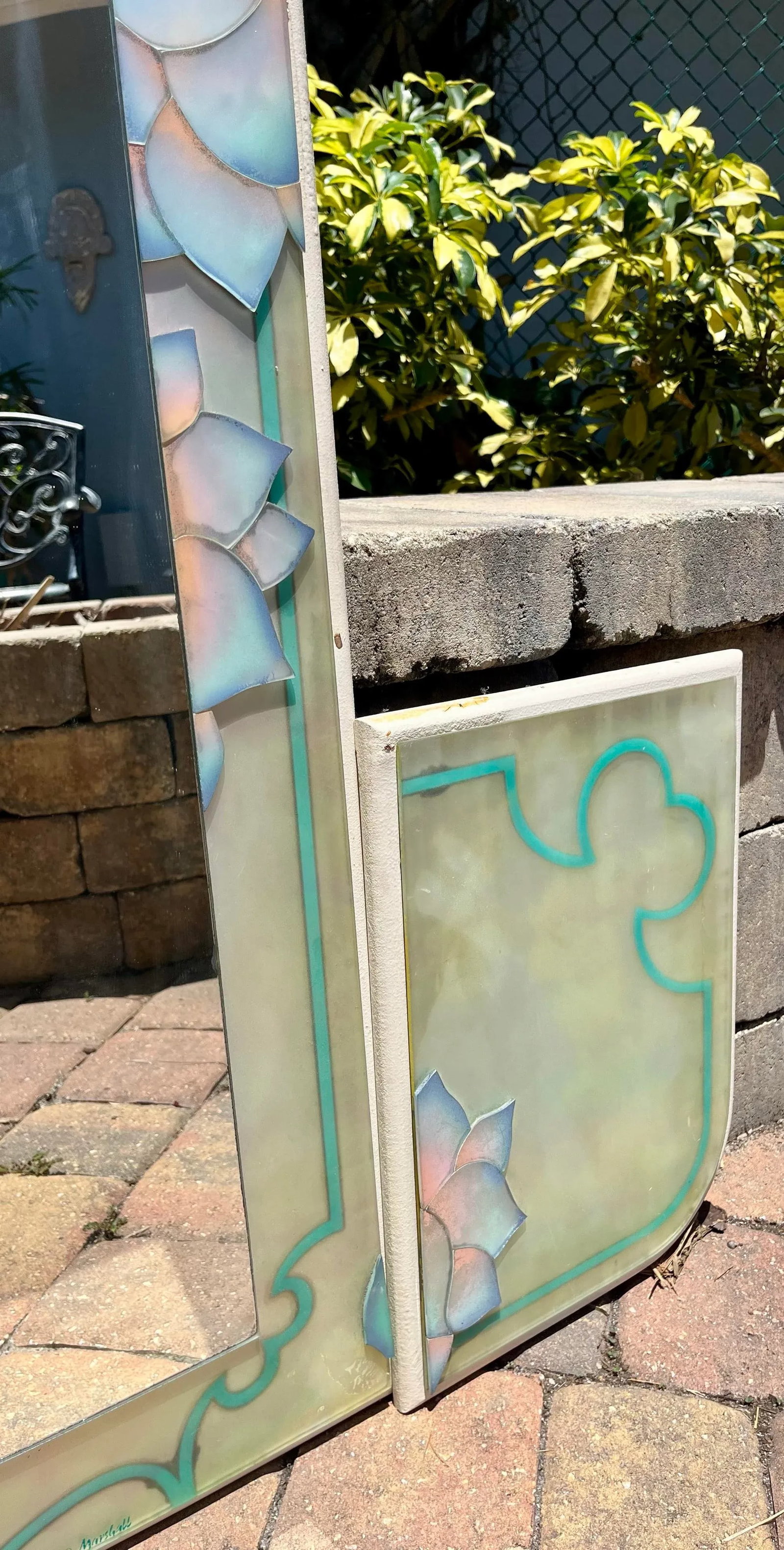 3 Piece David Marshall Signed and Numbered Hanging Wall Mirror Design, 1980s - 6