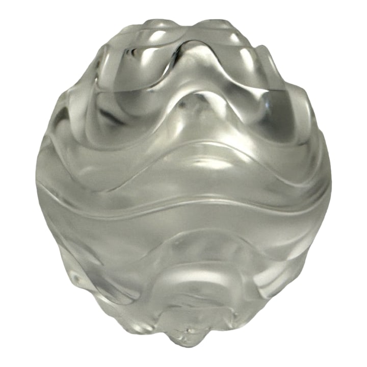 Lalique Hand Crafted French Crystal Vibrations Box - France: Lalique Hand Crafted French Crystal Vibrations Box - France Beautiful signed Lalique crystal box that has an undulating design that evokes the vibrations of the waves of the ocean. Keep treasures