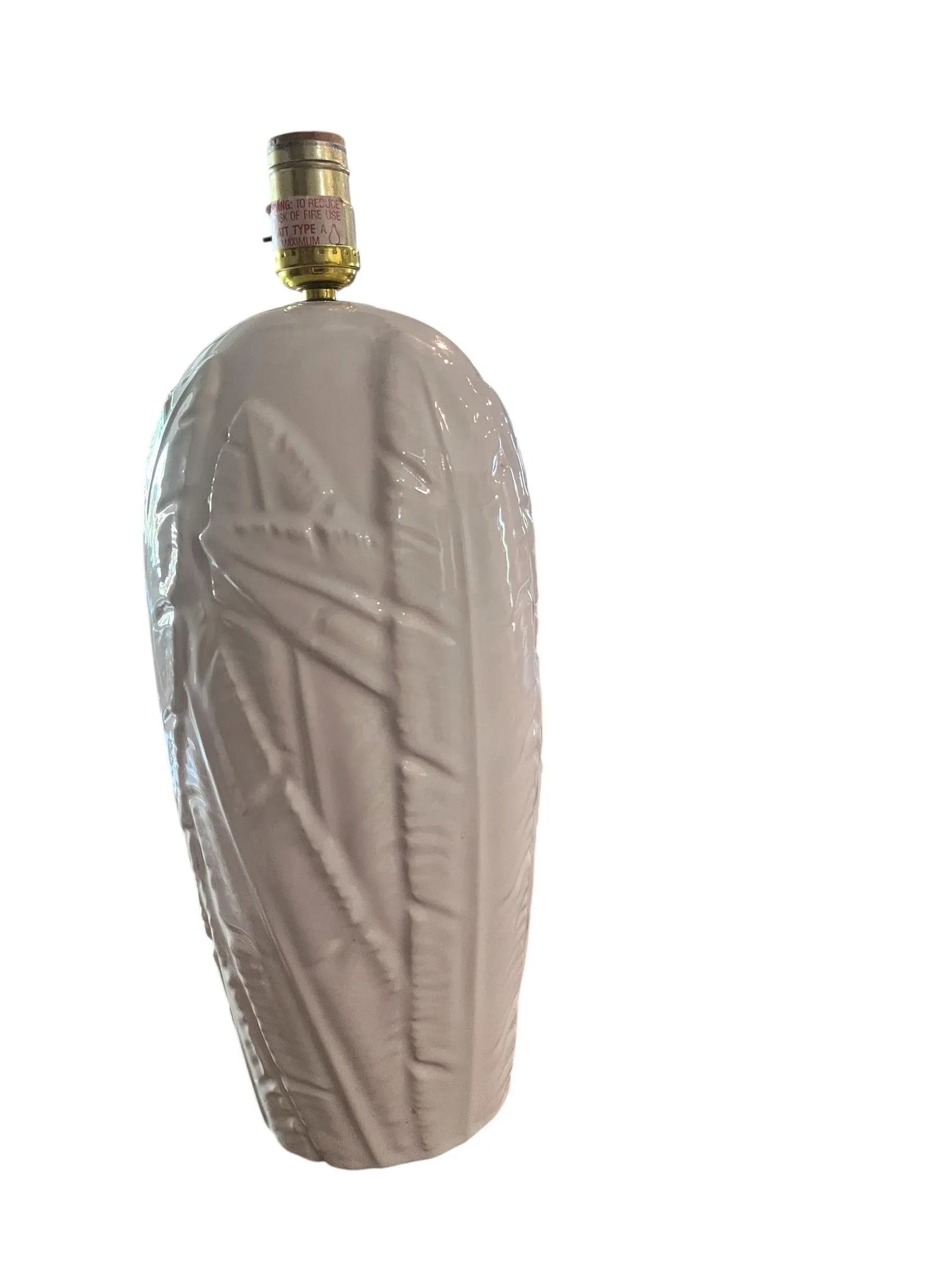 1970's Palm Beach Style White Ceramic Table Lamp - 5