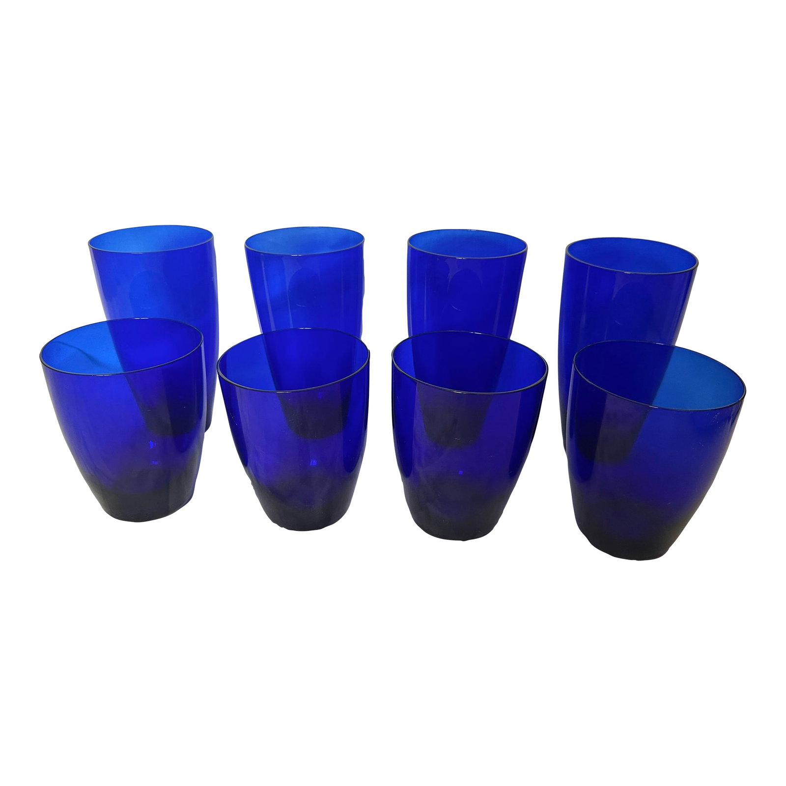 Vintage Set of 8 Cobalt Blue Glassware (1 of 7)