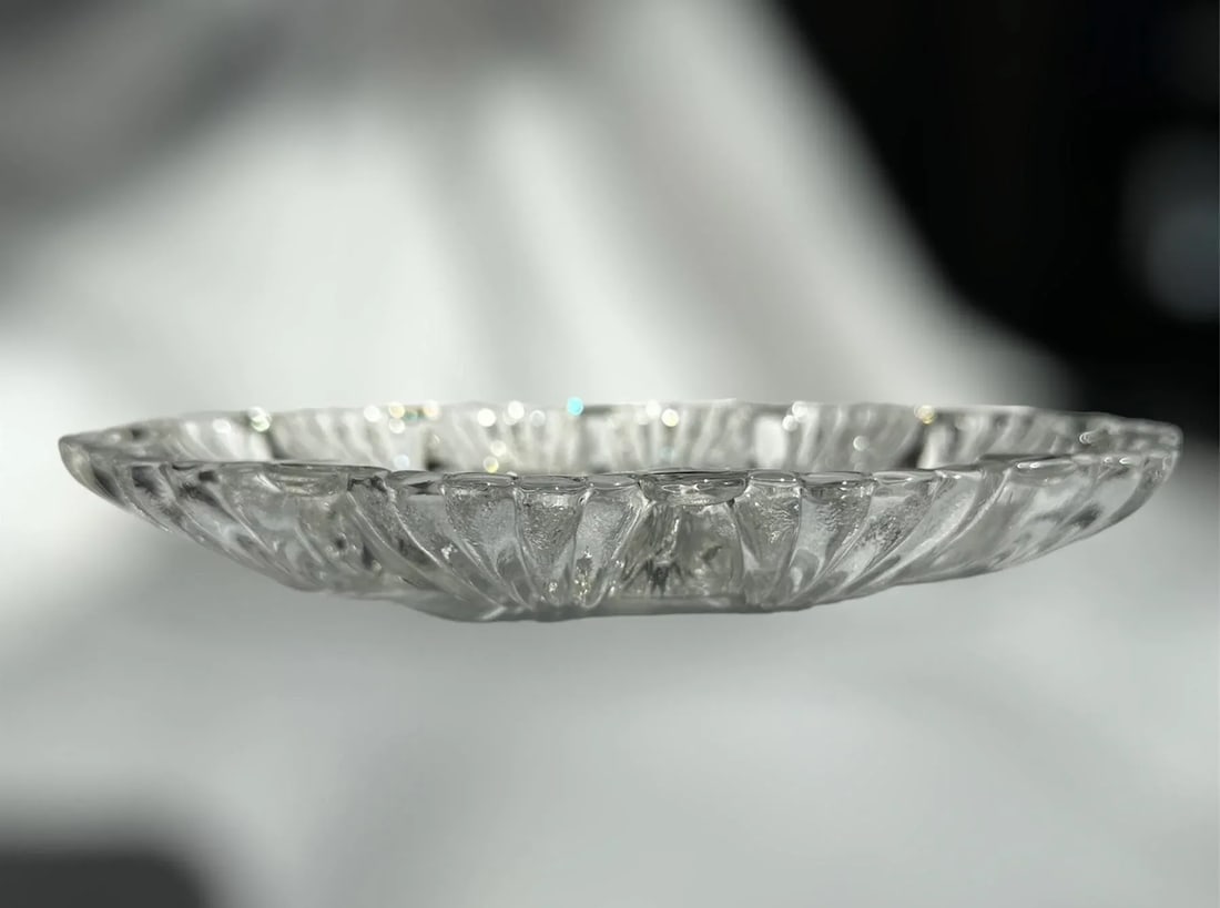 Vintage Anchor Hocking Glass Egg Oyster Serving Plate - 3