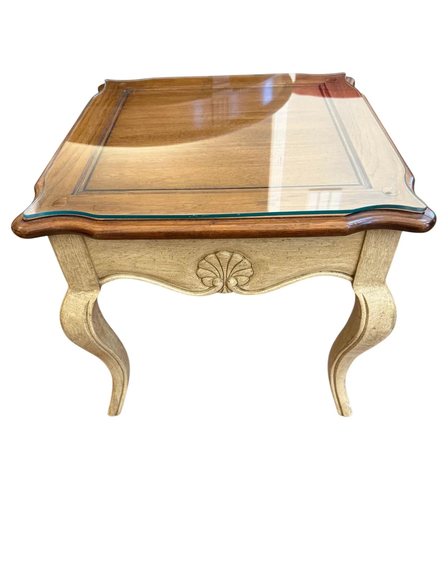 Hekman French Glass Top Side Table - 2